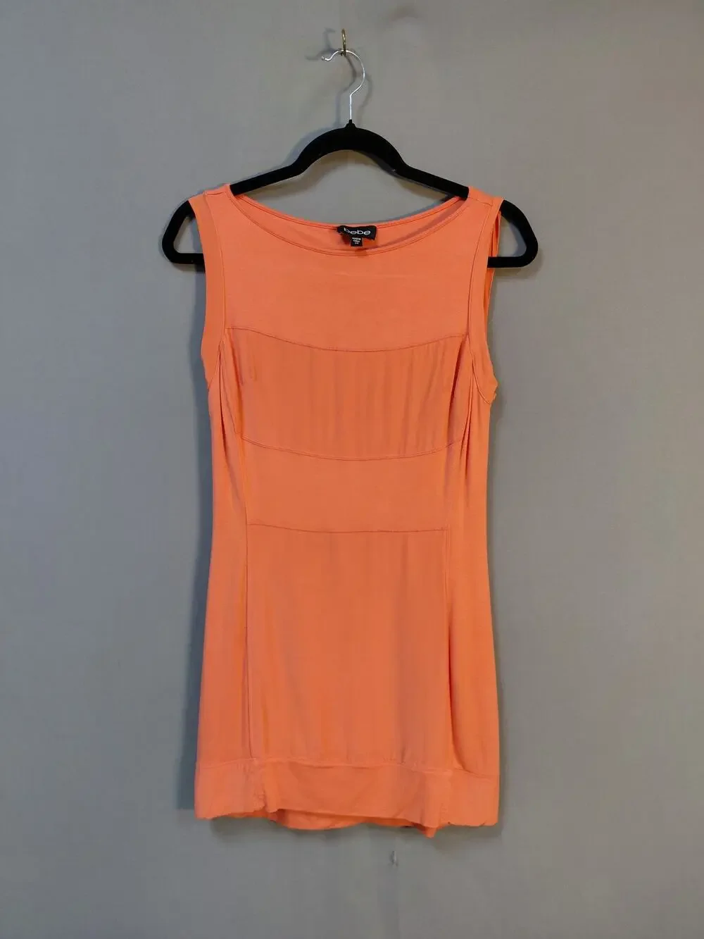 bebe Viscose Blend Orange Bodycon Short Dress Women Size XS